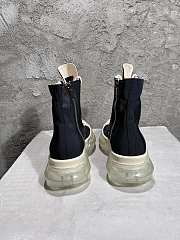 Rick Owens Abstract High Top Black Milk Clear Soles - 4