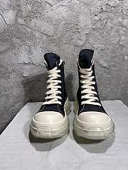 Rick Owens Abstract High Top Black Milk Clear Soles - 6