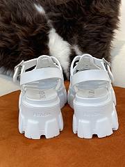 PRADA Foam Triangle Logo Sandals White - 4