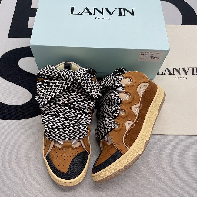 Lanvin Leather Curb Black Brown  - 1