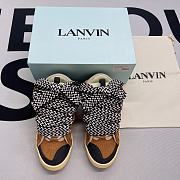 Lanvin Leather Curb Black Brown  - 5