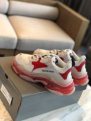 Balenciaga Triple S Clear Sole White Red 544351 W09OH 6506 - 2