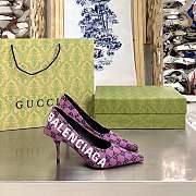 Gucci x Balenciaga The Hacker Project Square Knife pump Purple - 3