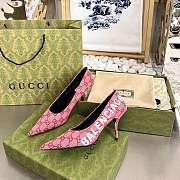 Gucci x Balenciaga The Hacker Project Square Knife pump Pink Heel - 1