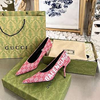 Gucci x Balenciaga The Hacker Project Square Knife pump Pink Heel