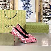 Gucci x Balenciaga The Hacker Project Square Knife pump Pink Heel - 4