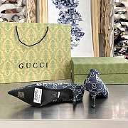 Gucci x Balenciaga The Hacker Project Square Knife pump Navy Blue Heel - 4