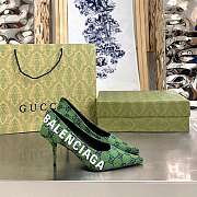 Gucci x Balenciaga The Hacker Project Square Knife pump Green Heel - 2