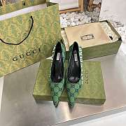 Gucci x Balenciaga The Hacker Project Square Knife pump Green Heel - 3