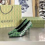 Gucci x Balenciaga The Hacker Project Square Knife pump Green Heel - 5