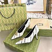 Gucci x Balenciaga The Hacker Project Knife pump in white leather Heel 680760 ULR00 9061 - 1