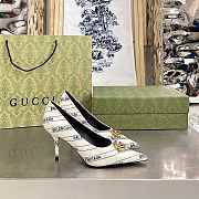 Gucci x Balenciaga The Hacker Project Knife pump in white leather Heel 680760 ULR00 9061 - 5