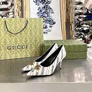 Gucci x Balenciaga The Hacker Project Knife pump in white leather Heel 680760 ULR00 9061 - 6