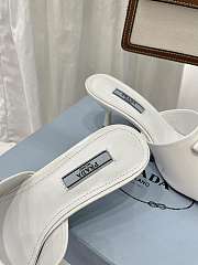 Brushed leather heeled white slides 1XX590_055_F0009_F_065 - 3