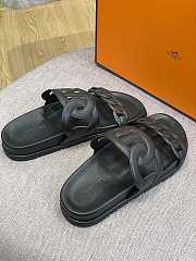 Hermes Sandal Slide Black Rings Locker - 3