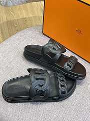 Hermes Sandal Slide Black Rings Locker - 4