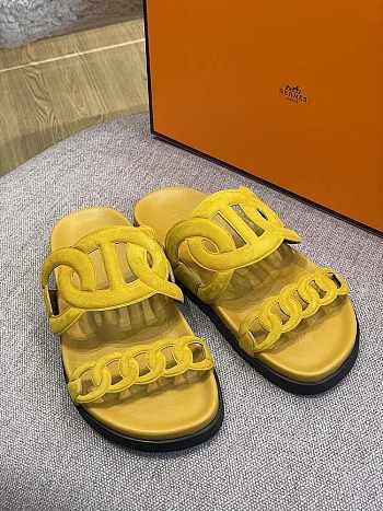 Hermes Sandal Slide Yellow Rings Locker