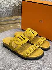 Hermes Sandal Slide Yellow Rings Locker - 6