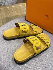 Hermes Sandal Slide Yellow Rings Locker - 5