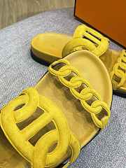 Hermes Sandal Slide Yellow Rings Locker - 4