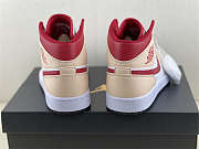 Air Jordan 1 Mid Beige Red (GS) 554725-201 - 5