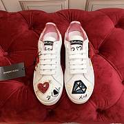 DOLCE & GABBANA Leather Sneakers White Love - 6