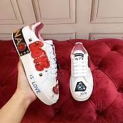 DOLCE & GABBANA Leather Sneakers White Love - 5