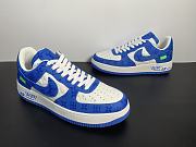 Louis Vuitton Nike Air Force 1 Low By Virgil Abloh White Royal - 4