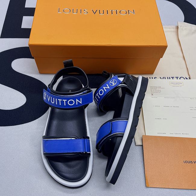 LV POOL PILLOW COMFORT SANDAL BLUE 1A9OCU - 1