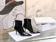 Balenciaga Women's Black BB Hardware Leather Ankle Boots - 1