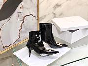 Balenciaga Women's Black BB Hardware Leather Ankle Boots - 3