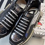 Dolce & Gabbana Silver Two-Tone Leather Super King Platform Sneakers - 6