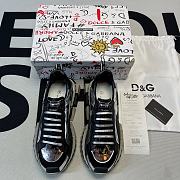 Dolce & Gabbana Silver Two-Tone Leather Super King Platform Sneakers - 4