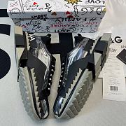 Dolce & Gabbana Silver Two-Tone Leather Super King Platform Sneakers - 2