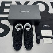 Chanel Trainer Printed Suede Calfskin Black - 6