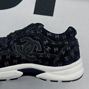 Chanel Trainer Printed Suede Calfskin Black - 4