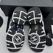 Chanel Trainer Printed Suede Calfskin White & Black - 4