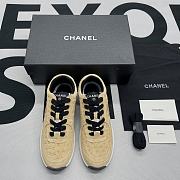 Chanel Trainer Printed Suede Calfskin Apricot - 3