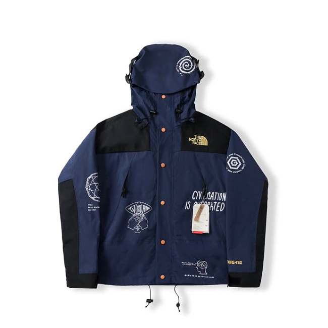 The North Face x Brain Dead Civilisation Is Overrated Parka Blue/Multi FW19 - 1