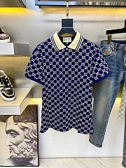 Gucci Embroidered GG Dark Blue Polo Shirt 598956 XJB0U 4115 - 1