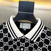 Gucci Embroidered GG Black Polo Shirt - 5