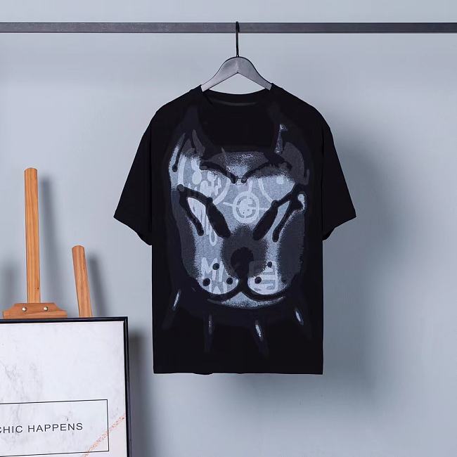 Givenchy Oversized t-shirt in jersey with print Black BM71EG3Y6B-001 - 1