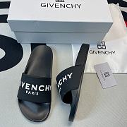 Givenchy Paris Flat Sandals Black White  BH300HH0EP-001 - 1