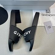 Givenchy Paris Flat Sandals Black White  BH300HH0EP-001 - 4