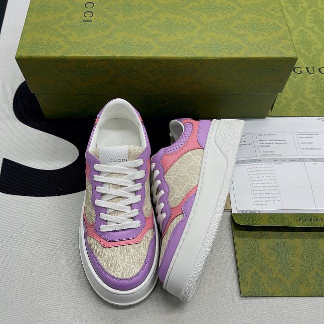 GUCCI Chunky B leather and canvas sneakers P00677608 - 1