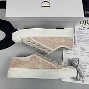 Dior Walk'N'Dior Sneaker Pale Pink And Ecru Toile de Jouy Embroidered Cotton - 3