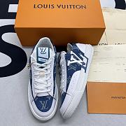 Louis Vuitton Rivoli Sneaker White Blue Logo - 1