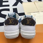 Louis Vuitton Rivoli Sneaker White Blue Logo - 6