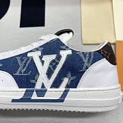 Louis Vuitton Rivoli Sneaker White Blue Logo - 4