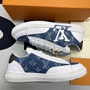 Louis Vuitton Rivoli Sneaker White Blue Logo - 5